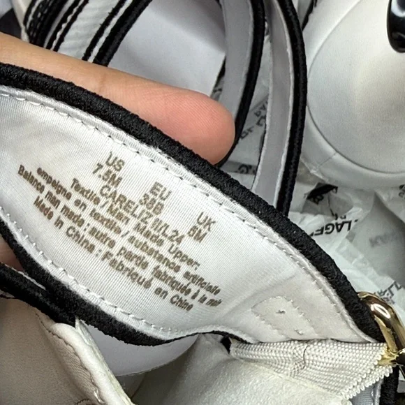 KARL LAGERFELD PARIS Women's Careliz Strappy Sandals- Size 7.5- Bright White - Picture 6 of 12